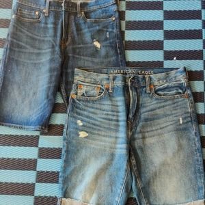 2 Men's Jeans Shorts 30 Calvin Klein & American Eagle